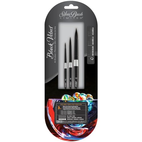 Black Velvet® Beginning Round W/C Set, 3 piece Set Rounds Size 2, 6, 10 - color: Watercolor Beginning Round Set, size: 3 Pc