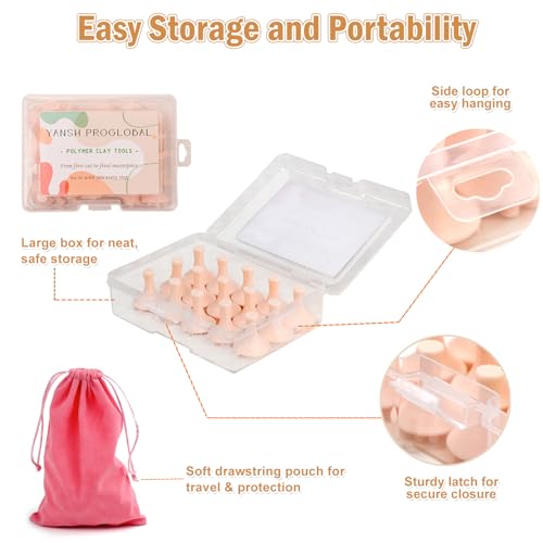 30 Pcs Polymer Clay Stamps and Molds Set with Storage Box, Boho Mandala Floral and Leaf Patterns, Pottery Stamps for Clay Crafts, Cookie Stamps (YANSH PROGLOBAL)
