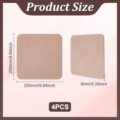 UNICRAFTALE 4Pcs Square Pottery Wheel Bat Ceramic Drying Slab 25cm Ceramic Clay Throwing Bats Pottery Bats for Pottery Wheel Portable Clay Wedging Board with Built for Clay Crafts Arts - size: 25cm long
