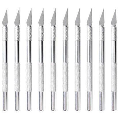 Exacto Knife Craft Knife Kit Stainless Steel Carving Knife Set of 10 Hobby Knife Craft Knife Kit for Pumpkin Carving Art Cutting Stencil DIY Clay Sculpting Tool