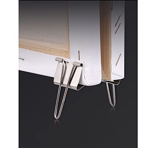 heyous 4pcs Stainless Steel Wet Canvas Clips Hold 2 Canvas Face to Face for Oil Painting Frame Art Supplies