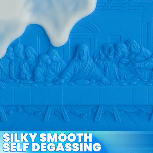 SHORE RESIN Silicone Mold Making Kit 40 kg, Platinum Cure 15A, 1:1, 4H Cure | 40 kg platinum cure silicone, 1:1 mix, 15A flexible hardness, smooth flow and 4H cure for resin casting and craft molds.