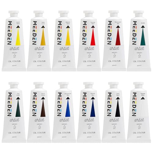 MEEDEN Artist Oil Paint Set - 12 Colors x 60ml/2oz Tubes - Art Supplies for Canvas Painting - color: 12 Colors, style: 60ml/2oz
