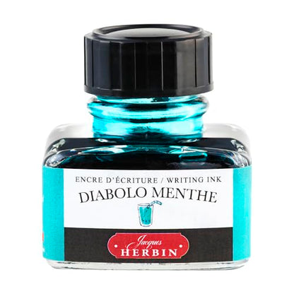J. Herbin Fountain Pen Ink - 30 ml Bottled - Diabolo Menthe (13033T) - color: Diabolo Menthe, size: 1 fl oz