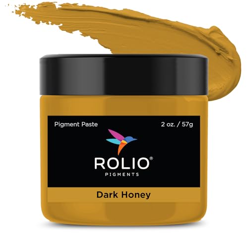 Rolio Pigment Paste, 2oz Jar - Dark Honey, Ideal for Epoxy Projects, Rich Dye for Vibrant Art, Epoxy Resin Dye and Pigment Paste for Coating, Casting, Molding, and DIY Craft Creations - color: Dark Honey