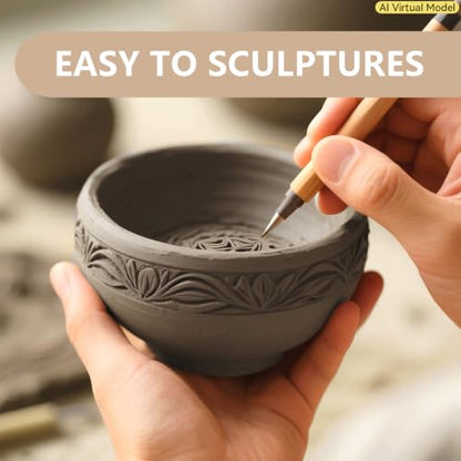 VIBRATITE Natural Air Dry Clay Bulk, 10LBs All-Purpose Modeling Sculpting Pottery Clay for Beginners and Professional (Gray) - color: Gray