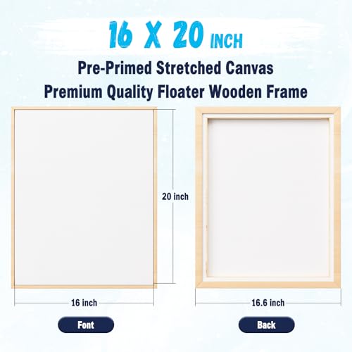 HANSILK 1pk Framed Canvas Wall Art - Mother's Day Gifts, 16x20 Inch Blank Canvas with Wood Frame | DIY Custom Painting Kit for Couples, Home Décor & Romantic Handmade Crafts - size: 16*20-1