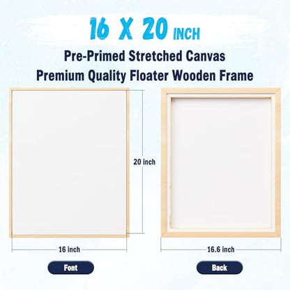 HANSILK 1pk Framed Canvas Wall Art - Mother's Day Gifts, 16x20 Inch Blank Canvas with Wood Frame | DIY Custom Painting Kit for Couples, Home Décor & Romantic Handmade Crafts - size: 16*20-1