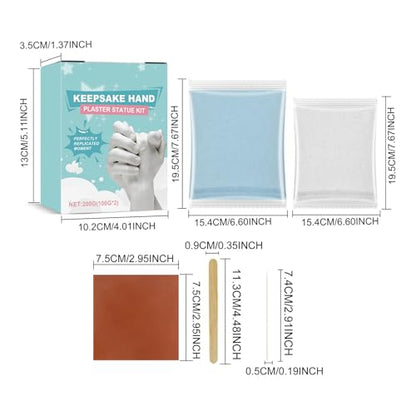 Couples Hand Casting Kit, Plaster Powder 3D Mold Kit for Making Hand Sculptures, DIY Memory Keepsakes, Home Decoration, Gift, Art, Craft Use