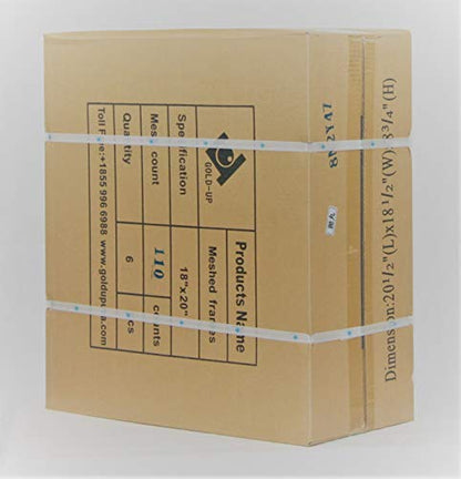 18 x 20 Inch Pre-Stretched Aluminum Silk Screen Printing Frames with 305 Yellow Mesh (6 Pack Screens)