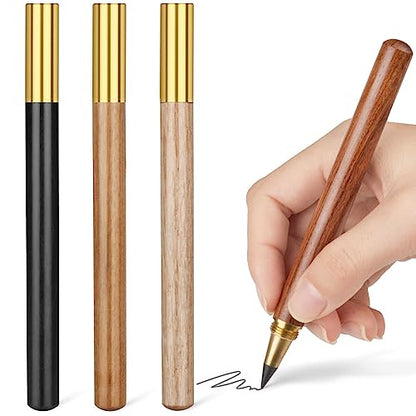 HOTUT Inkless Pencil - 4pcs Everlasting Wooden Infinity Pencil, Wood-Cased Graphite Reusable for Writing Drawing, Students Home Office School Supplies - color: 4pcs-Wooden