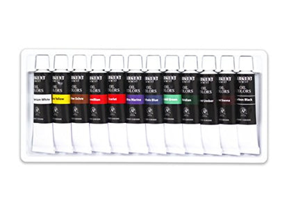 Sargent Art 23-0601 Tube Oil Colors Paint Set, Premium, 0.40 Fl Oz (Pack of 1), 12-Count