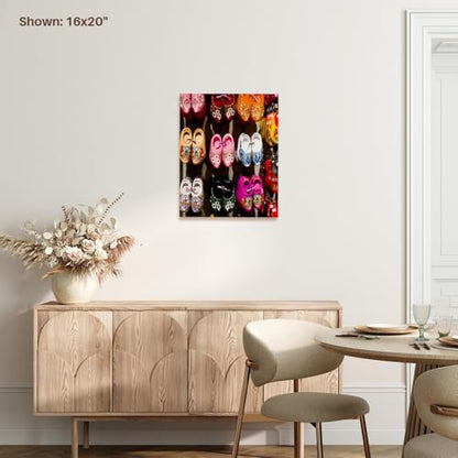 3dRose Netherlands, Amsterdam. Dutch wooden shoes Museum Grade Canvas Wrap 11x14 - size: 11"L x 14"W