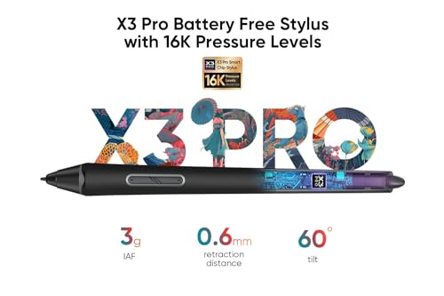 XPPen Wireless Drawing Tablet Deco Pro LW 2nd, 11 Inch Bluetooth Computer Graphics Tablet with X3 Pro Stylus & Mini Key-dial, Digital Drawing Pad for Animation, Digital Art, Video Editing - size: 11 Inch