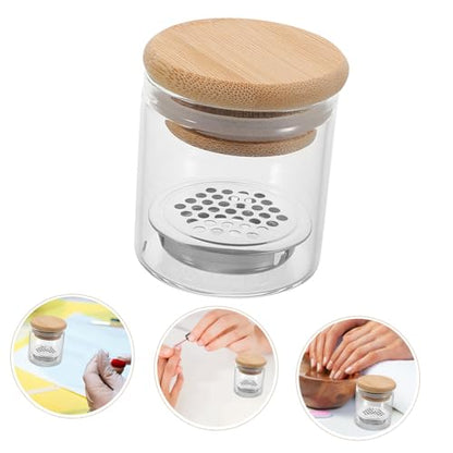 Nail Art Brush Cleaning Cup with Mesh Filter Multifunctional Wash Supply for Manicure Tools with Lid for Professional Nail Care