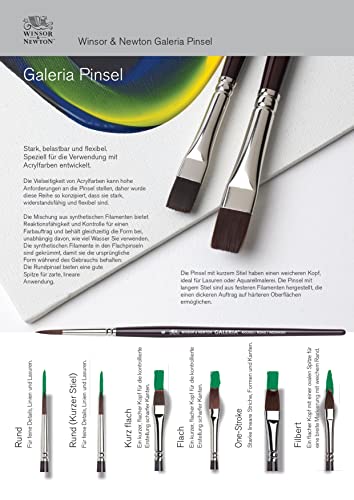 Winsor & Newton Galeria Acrylic Brush Pack, Long Handle, 3 Pack, #2 - style: #2 - Long Handle