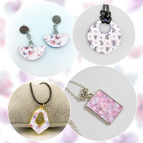 Clay Transfer Paper, 4Pcs Butterfly Themed Polymer Clay Transfer Sheets with Mud Press Rod and 2mm Thickness Ruler for Jewelry Making - color: Butterfly