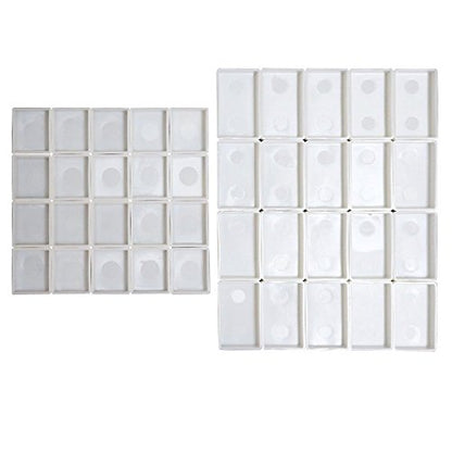 FCLUB Empty Watercolor Pans, 20 Full (3ml) & 20 Half Pans (2ml) | Refillable Plastic Pans, White Paints Pans, Fits Metal Watercolor Tins, DIY Palettes, For Homemade Watercolors Soild Paints - style: 20Pcs Full Pans and 20Pcs Half Pans