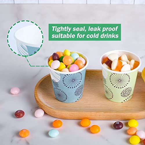 Clawsoff [300 Pack 3 oz Paper Cups, Disposable Bathroom Cups, Small Mouthwash Cups, Mini Paper Cups 3 Ounce for Bathroom - color: Green, size: 3 oz