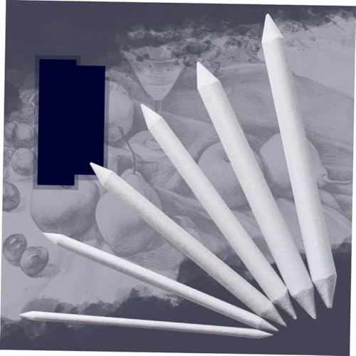 MINAOLULUS 15pcs Art Drawing Stumps and Tortillions Set with Sandpaper Pencil Sharpener for Blending Sketching and Detailing Dark Grey Bag for Students and Artists