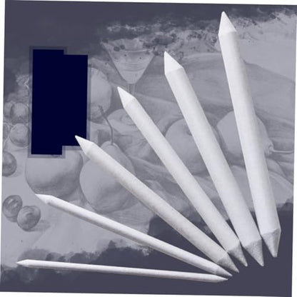 MINAOLULUS 15pcs Art Drawing Stumps and Tortillions Set with Sandpaper Pencil Sharpener for Blending Sketching and Detailing Dark Grey Bag for Students and Artists