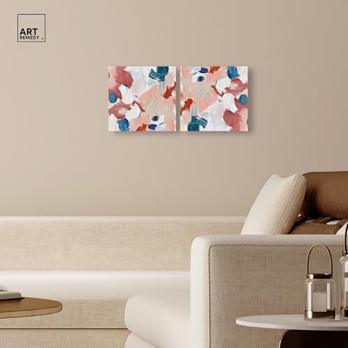 Art Remedy Pastel Hue Abstract Canvas, 12" x 12", Gallery Wrapped, Emotional Expression Colors I Set - color: Gallery Wrapped, size: 12" x 12"
