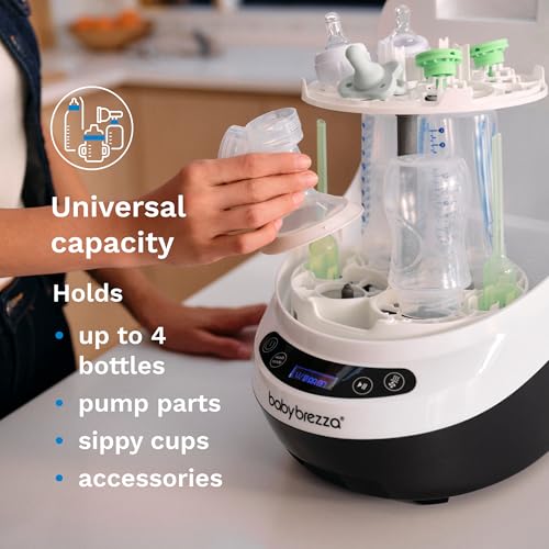 Baby Brezza Bottle Washer Pro - Baby Bottle Washer, Sterilizer + Dryer - All in One Machine Cleans Baby Essentials, Bottles + Pump Parts – Appliance Replaces Bottle Brushes & Drying Racks, Charcoal - color: Charcoal