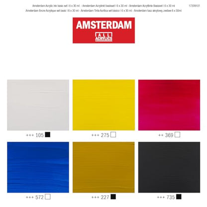Amsterdam Acrylic Ink Basic Set | 6 x 30 ml (17209101)