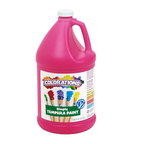 Colorations Paraben-Free Tempera Paint for Kids - 1 Gallon, Vibrant Magenta. Non-Toxic and Made in the USA, Classroom Must Haves, Bulk Arts and Crafts Supplies - color: Magenta