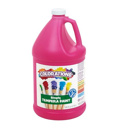 Colorations Paraben-Free Tempera Paint for Kids - 1 Gallon, Vibrant Magenta. Non-Toxic and Made in the USA, Classroom Must Haves, Bulk Arts and Crafts Supplies - color: Magenta