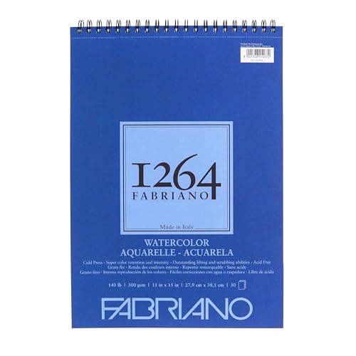 Fabriano 1264 Watercolor Pad, Bright White - size: 11 x 15
