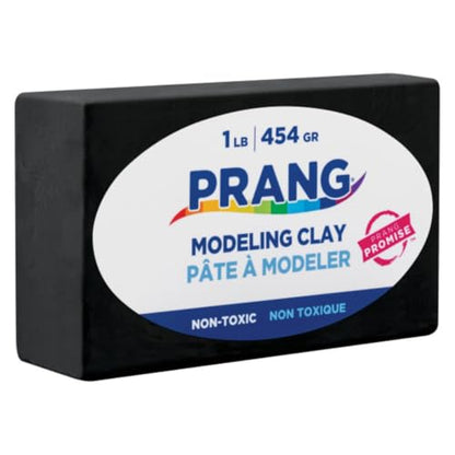 Prang Modeling Clay, Black, 1 lb. Block, Case of 12 Blocks, 192 oz. Total | Pliable, Non-Hardening, Non-Staining, Easy Clean-Up, Perfect for Preschool and Elementary Aged Children - color: Black, size: 1 lb. (Pack of 12)