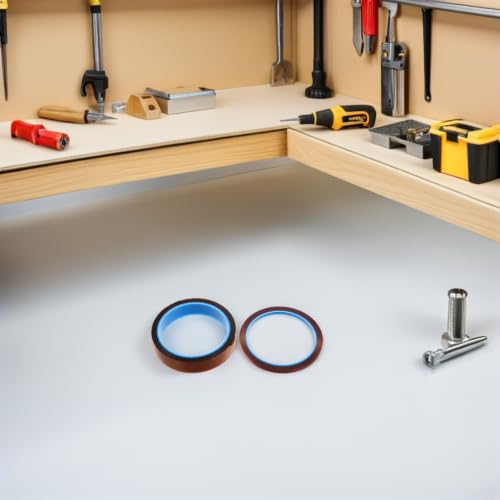 2pcs Polyimide Tape 5mm X 35m Heat Resistant Adhesive Tape Strong Self-Adhesive and No Residue for Sublimation Masking and 3D Printing Applications