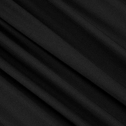 FabricLA Rayon Jersey Spandex - 4 Way Stretch - 58/60" Inches (150 CM) Wide - Medium to Heavy Fabric 240gsm - Black, 1 Continuous Yard - color: Black, size: 1 Yard Pre Cut