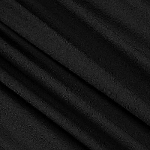 FabricLA Rayon Jersey Spandex - 4 Way Stretch - 58/60" Inches (150 CM) Wide - Medium to Heavy Fabric 240gsm - Black, 5 Yards - color: Black, size: 5 Yard Pre Cut