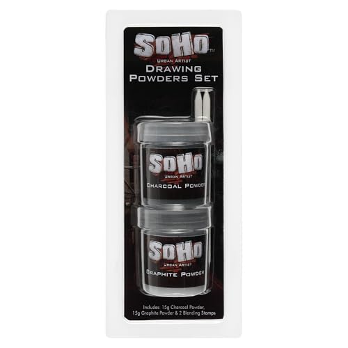 Soho Urban Artist Graphite and Charcoal Powder (15 Gram) – Soft Shading & Highly Pigmented Graphite Powder