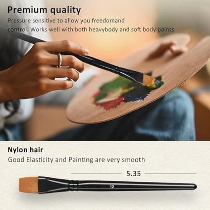 Colorful Acrylic Painting Kit | 64 Piece Painting Set with Walnut Easel, 24 Colors Acrylic Paint, Canvas, Palette, Brushes, Apron and Sleeve Set | Art Painting Supplies Kit - color: 64PCS+24Colors/12 ml