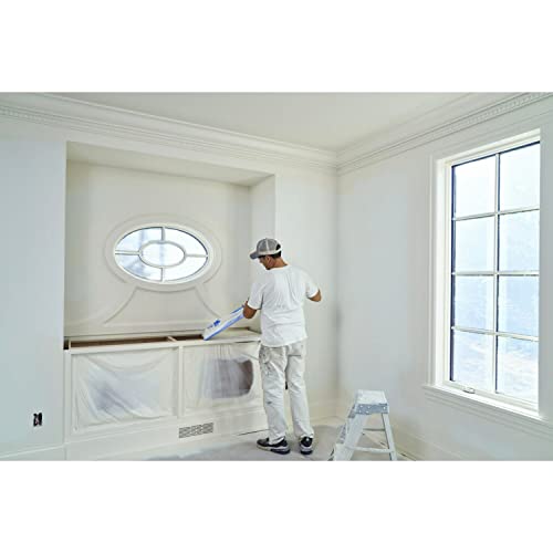 3M Hand Masker Advanced Masking Film, 72 in x 90 ft, Static Cling Keeps Film in Place, Prevents Liquids From Bleeding Through, Flake Resistant, For Indoors & Outdoors Use, 1 Roll (AMF72)