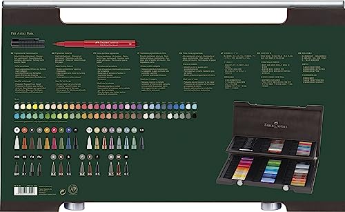 Faber-Castell Pitt Artist Pens Wood Case Gift Set - 90 Pens