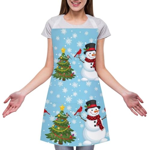 Cooking Apron for Adults with Pockets, Waterproof Oil Resistant Bib for Kitchen Restaurant BBQ Baking - color: Style (322)
