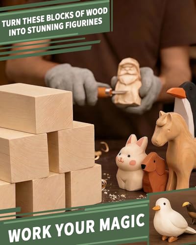 Basswood Carving Blocks for Beginners - 6Pcs 6" x 2" x 2" Large Soft Whittling Wood Blanks - Ready to Use for Crafts Kids & Adults Woodworking Projects - color: 6 PCS (6"x2"x2")