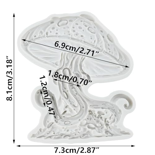 Mushroom Polymer Clay Silicone Mold for DIY Crafts Epoxy Resin Casting Air Dry Polymer Clay Plaster Jewelry Making - color: Style F