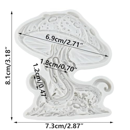 Mushroom Polymer Clay Silicone Mold for DIY Crafts Epoxy Resin Casting Air Dry Polymer Clay Plaster Jewelry Making - color: Style F