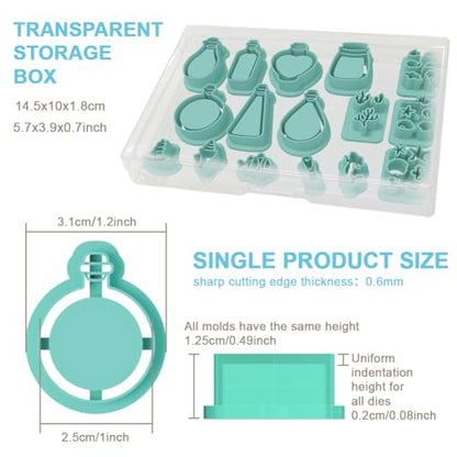 16Pcs Glass Bottle Polymer Clay Cutters Drift Bottle Ocean World Clay Earrings Cutters Polymer Jewelry Cutter for Earrings Making Birthday Party DIY Supplies - style: Glass Bottle