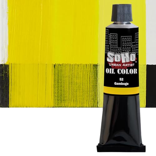 Soho Urban Artist Oil Paint - 2 Pack, Gamboge 2 Pack - 170 ml Tube - Best Valued Oil Colors for Painting with Excellent Pigment Load - color: Gamboge
