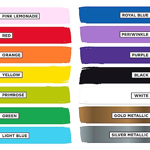 Tulip Brush-on Fabric Paints, 14 Colors 2 fl oz each, Permanent, Flexible, Rainbow
