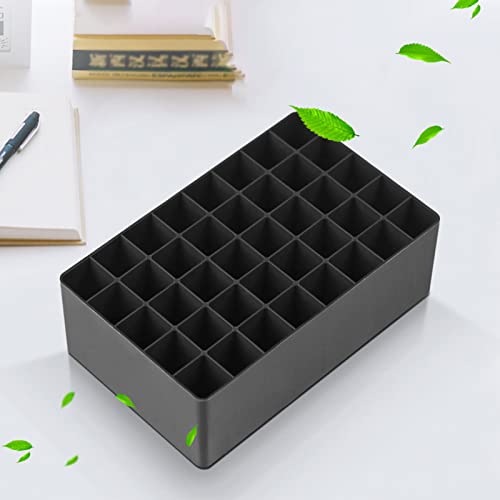Colorful Marker Pen Organizer Box with 108 Slots, Stackable, Multi-Slot, Non-Slip, Black