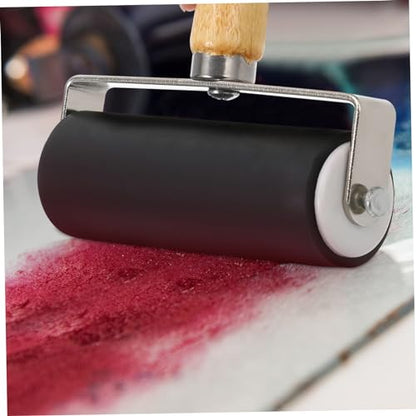 PLAFOPE Ink Set 2pc Printmaking Rollers Flat Surface for Ink Spreading on Art Projects