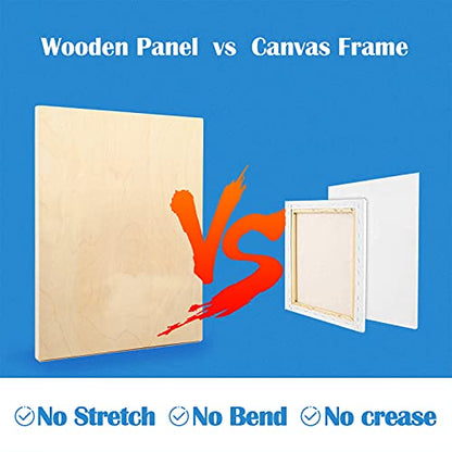 Unfinished Birch Wood Canvas Panels Kit, Falling in Art 2 Pack of 14x18’’ Studio 3/4’’ Deep Cradle Boards for Pouring Art, Crafts, Painting, and More - size: 14*18 2-pack