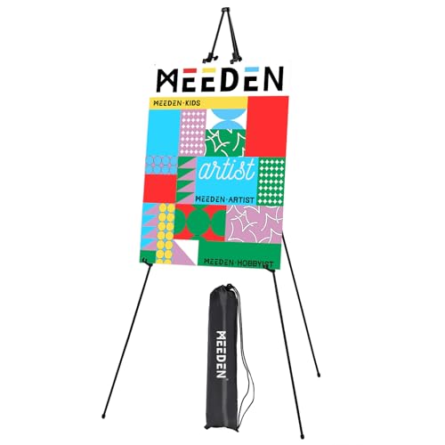 MEEDEN Easel Stand for Painting and Display: 63" Art Metal Easel Sign Stand with Bag - Portable Foldable Instant Tripod Display Easel Stand for Wedding, Painting Canvas, Presentations, Posters - size: 1-PACK